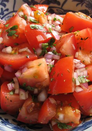 A picture of Helen’s Tomato Salad.