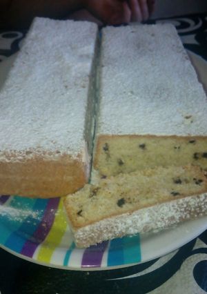 Una foto de Budín de vainilla con chips de chocolate