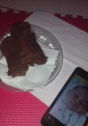 Foto resep Dadar Gulung coklat isi pisang kukus