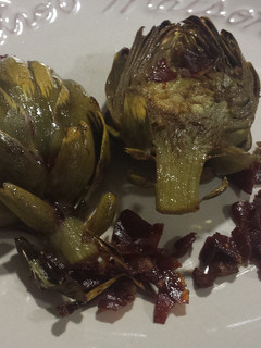 Una foto de Alcachofas con jamón
