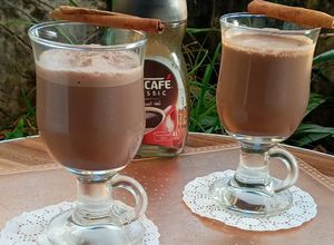 صورة لوصفة مشروب بذوق نيسكافيه والشوكولا والقرفة🍫🍯🥛