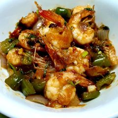 Chilli Garlic Prawns A picture of Chilli Garlic Prawns.