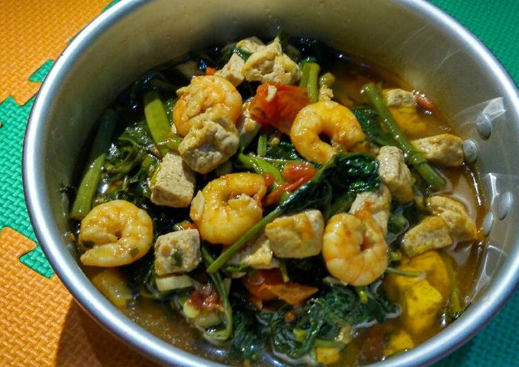Kangkung Tahu Udang Saos Tiram
