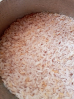 Una foto de Arroz graneado con té orgánico raspberry leaf