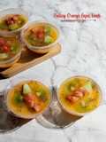 580. Puding Orange lapis buah (kiwi melon semangka chia sed)