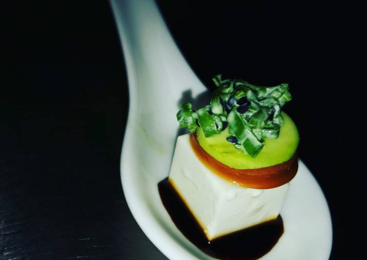 Recipe of Perfect Chilled Tofu with flavoured soy