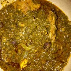 A picture of Afang soup.