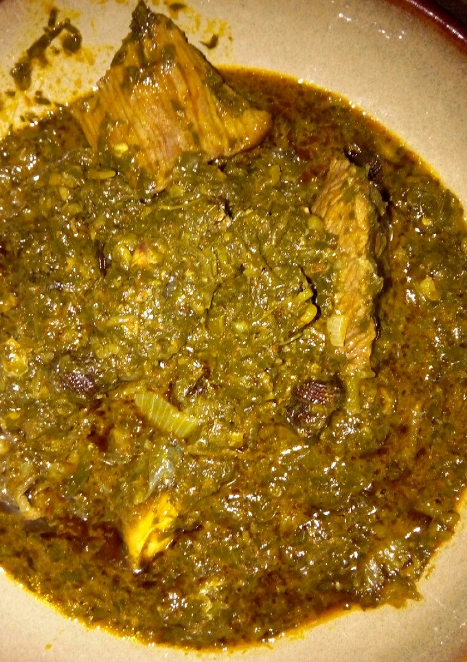 A picture of Afang soup.