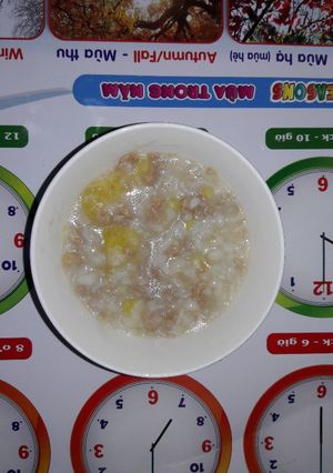 Hình của món Cháo khoai lang, thịt heo.