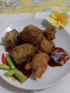 Foto resep Fritter jamur kancing saus bawang
