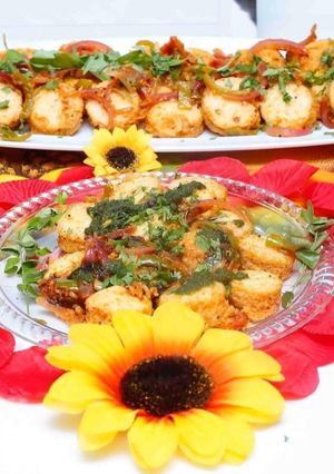 A picture of Chinese Masala Idli.