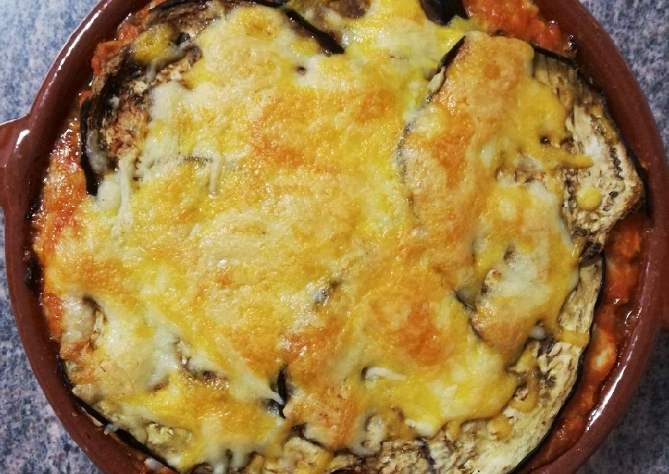 Lasaña de berenjena ligera