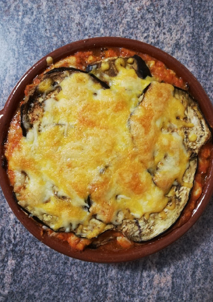 Una foto de Lasaña de berenjena ligera