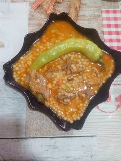 صورة لوصفة بركوكس باللحم