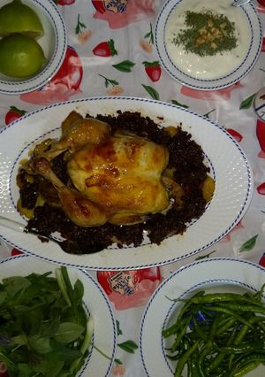 عکسی از دستور مرغ شکم پر سارا پز