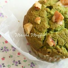 I Want to Keep This a Secret! Matcha and White Chocolate Muffins A picture of I Want to Keep This a Secret! Matcha and White Chocolate Muffins.