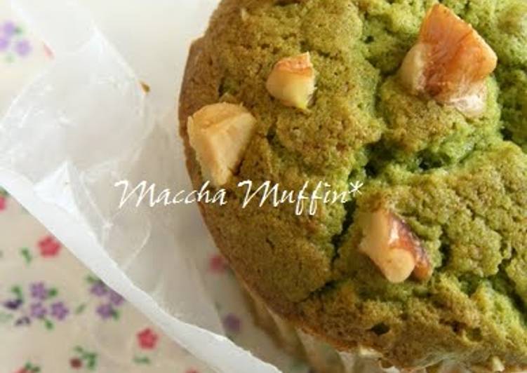 I Want to Keep This a Secret! Matcha and White Chocolate Muffins