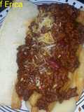 Chili french fries sandwich