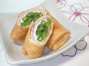 A picture of tofu spring rolls