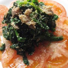 A picture of Spinach Tossed with Tuna and Sesame.