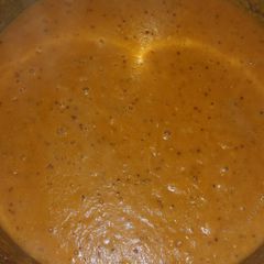 A picture of Fiona's lentil soup.