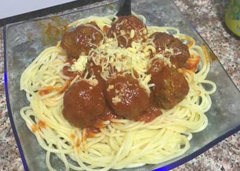 Fresh, Cooking Recipe Spaghetti And Meatballs In Tomato Sauce Most Delicious