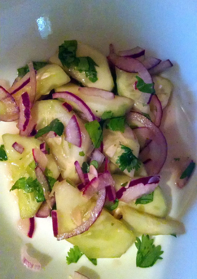 A picture of Cucumber salad.