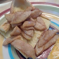 A picture of German Pancake with Caramelized Apples.