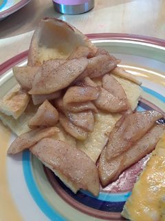 A picture of German Pancake with Caramelized Apples.