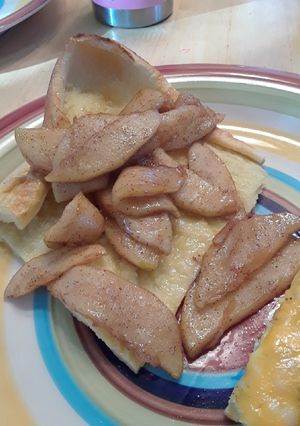 A picture of German Pancake with Caramelized Apples.