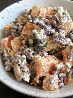 A picture of Azuki & Sweet Potato Sour Cream Salad.