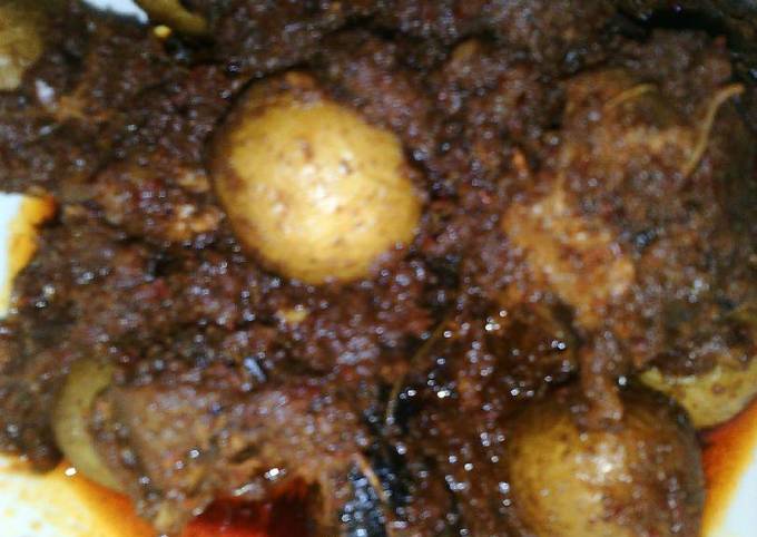 Rendang daging kentang