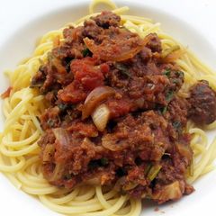 A picture of Lamb Kofta Spaghetti.
