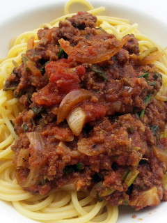 A picture of Lamb Kofta Spaghetti.