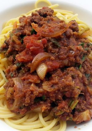 A picture of Lamb Kofta Spaghetti.
