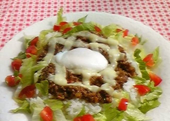 Fashionable Lunch Taco Rice recipe main photo