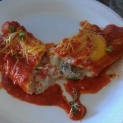 A picture of Chicken Ricotta Manicotti.