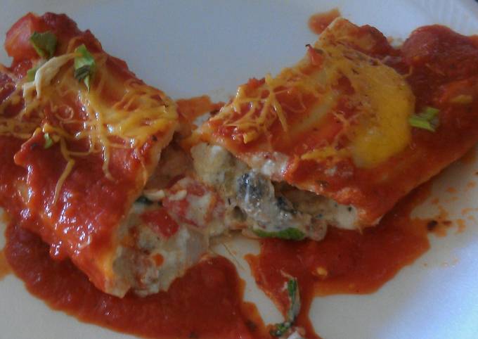 Chicken Ricotta Manicotti