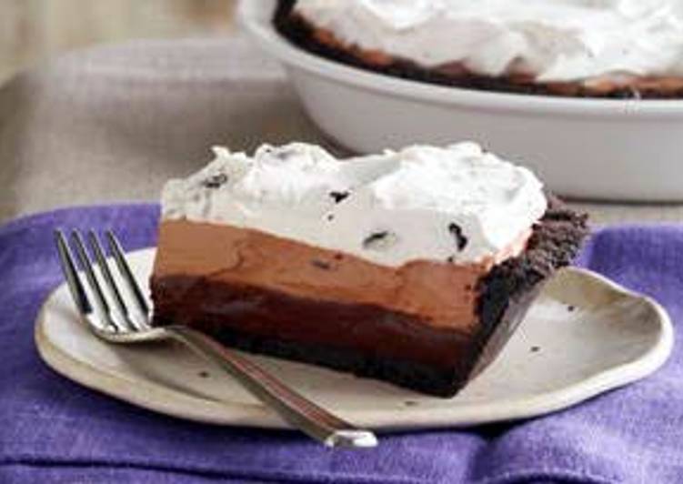Simple Way to Make Super Quick Homemade Triple layer chocolate pie