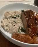 Marinated Pork Fillet on risotto