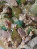 Pad Tang, stir fry pork with cucumber