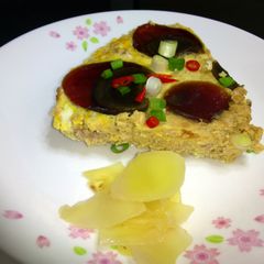 A picture of LG STEAMED GROUND PORK WITH SALTED EGGS AND CENTURY EGGS.