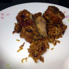 A picture of Baked Rice With Salted Fish.