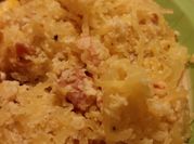 A picture of spaghetti squash in oven