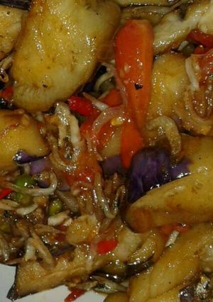 Foto resep Tumis terong teri medan pedas