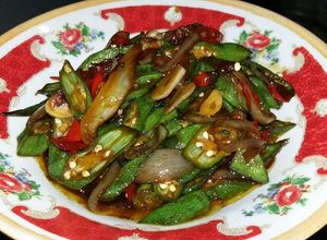 Foto resep Tumis simple kacang okra/ bendi/ kacang lendir