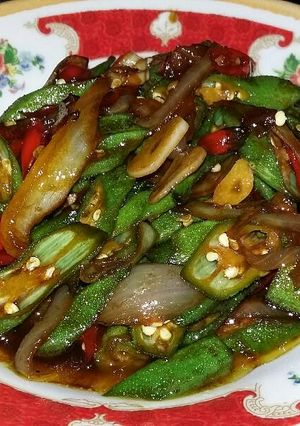 Foto resep Tumis simple kacang okra/ bendi/ kacang lendir
