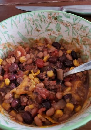 A picture of Crock-Pot Pork Chili.