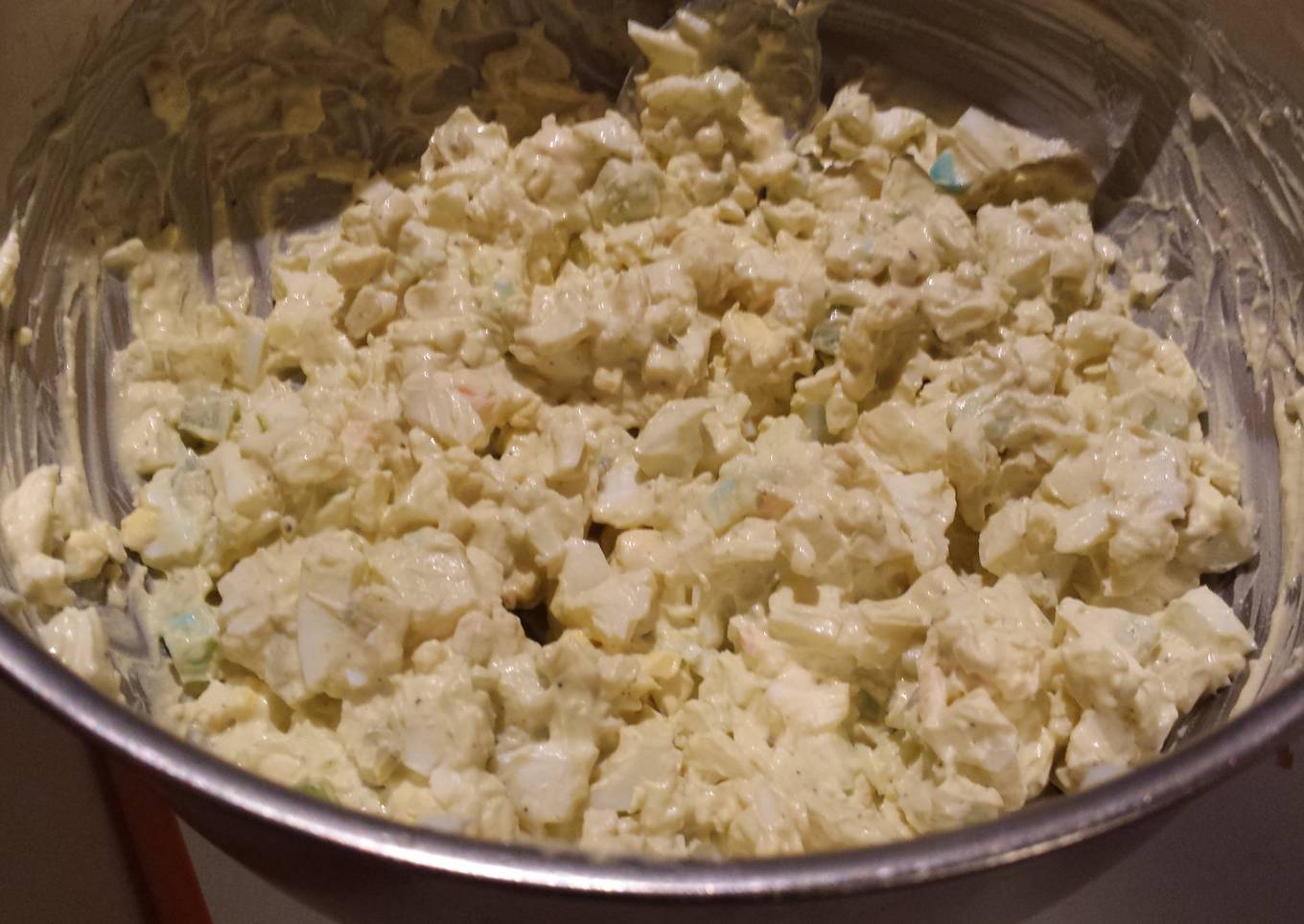 Egg salad with eggs