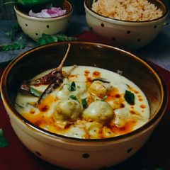 A picture of ડપકા કઢી.(Dapka Kadhi Recipe in Gujarati).